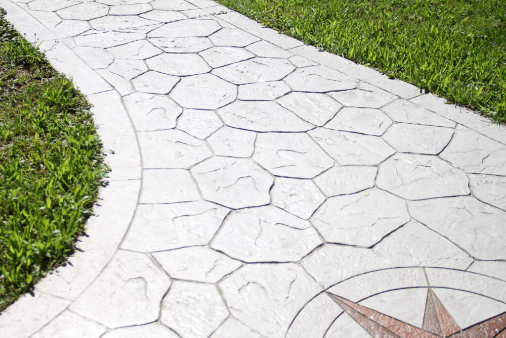 stamped concrete path