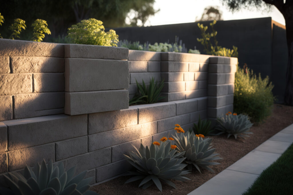 concrete retaining wall